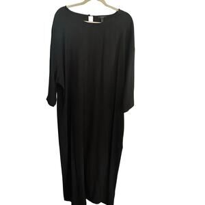 COS Women's Black Round Neck Long Sleeves Maxi Dress Size 14